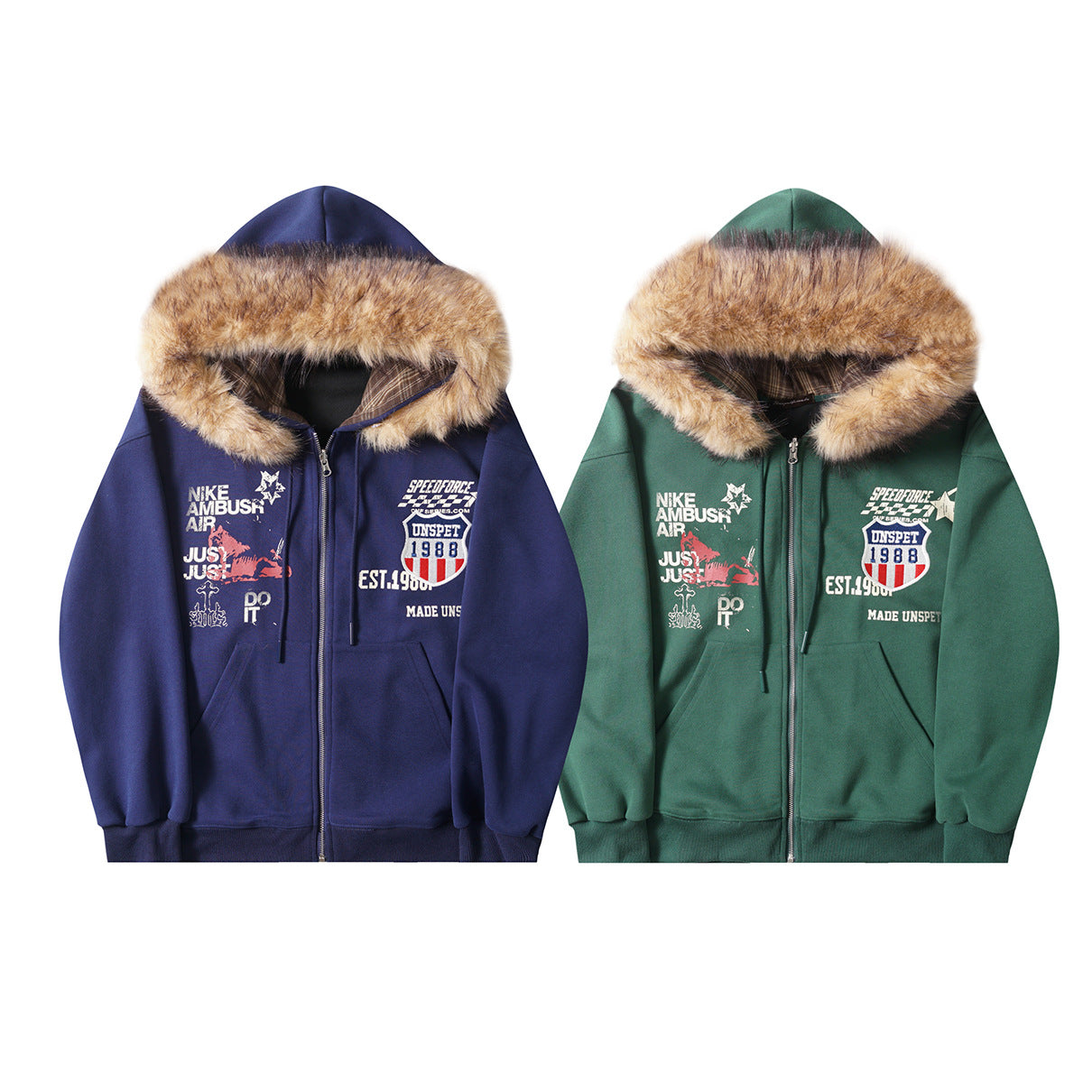 sudadera con capucha y cremallera