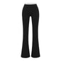 Pantalón de encaje acampanado de talle bajo