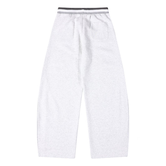 Retro letter printed curved knife sweatpants for women