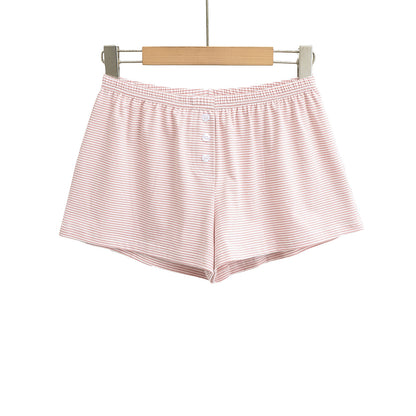 Pantalón corto de rayas con cintura elástica