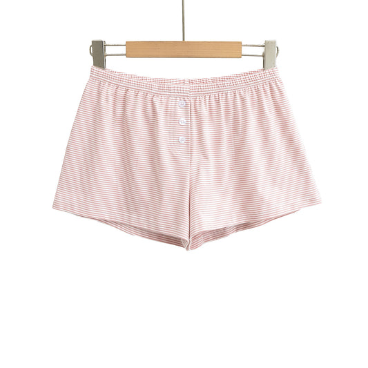 Pantalón corto de rayas con cintura elástica