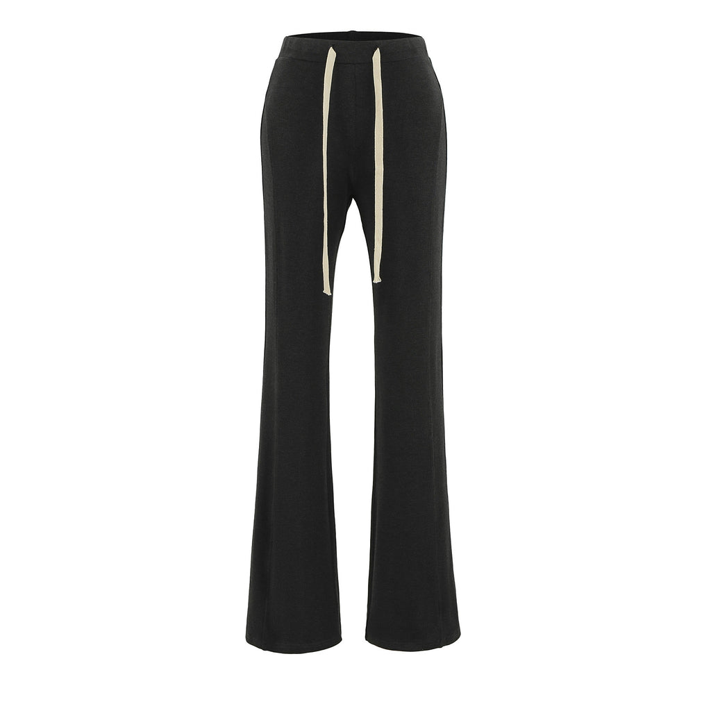 Low waist slightly flared slim fit pants