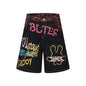 Pantalones cortos vaqueros estampados con grafitis de letras