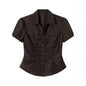 V-neck short sleeved shirt