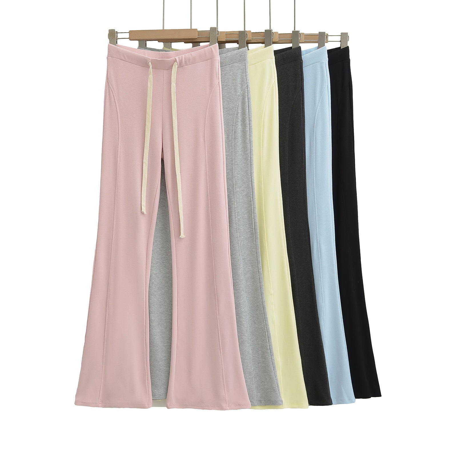 Low waist slightly flared slim fit pants