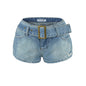 Shorts vaqueros con cinturón
