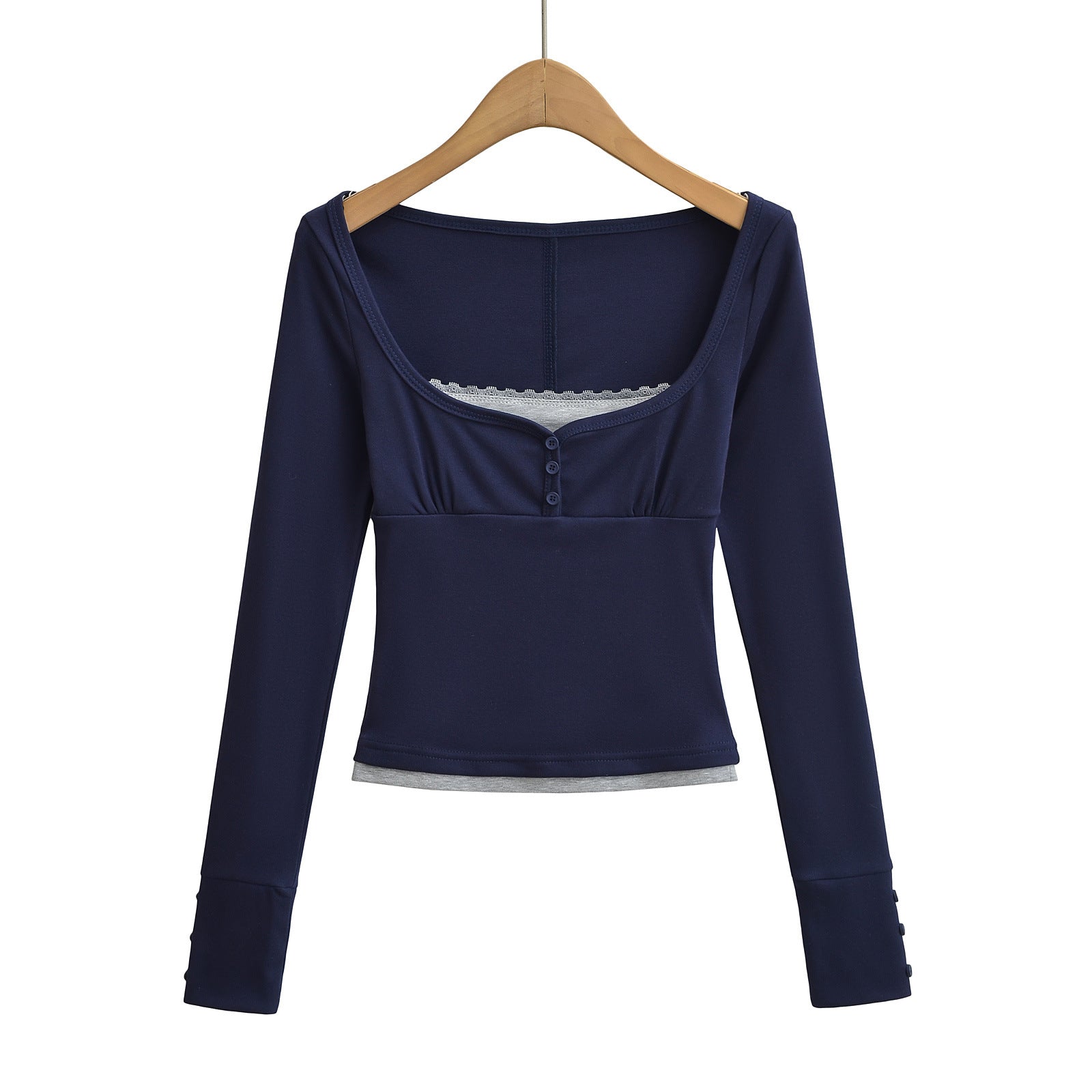 Lace lace slim fit top