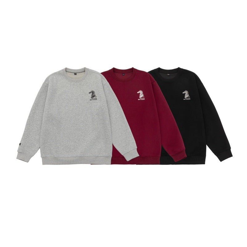 Sudadera con Capucha Ancha Informal con Bordado