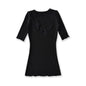 V-neck lace T-shirt