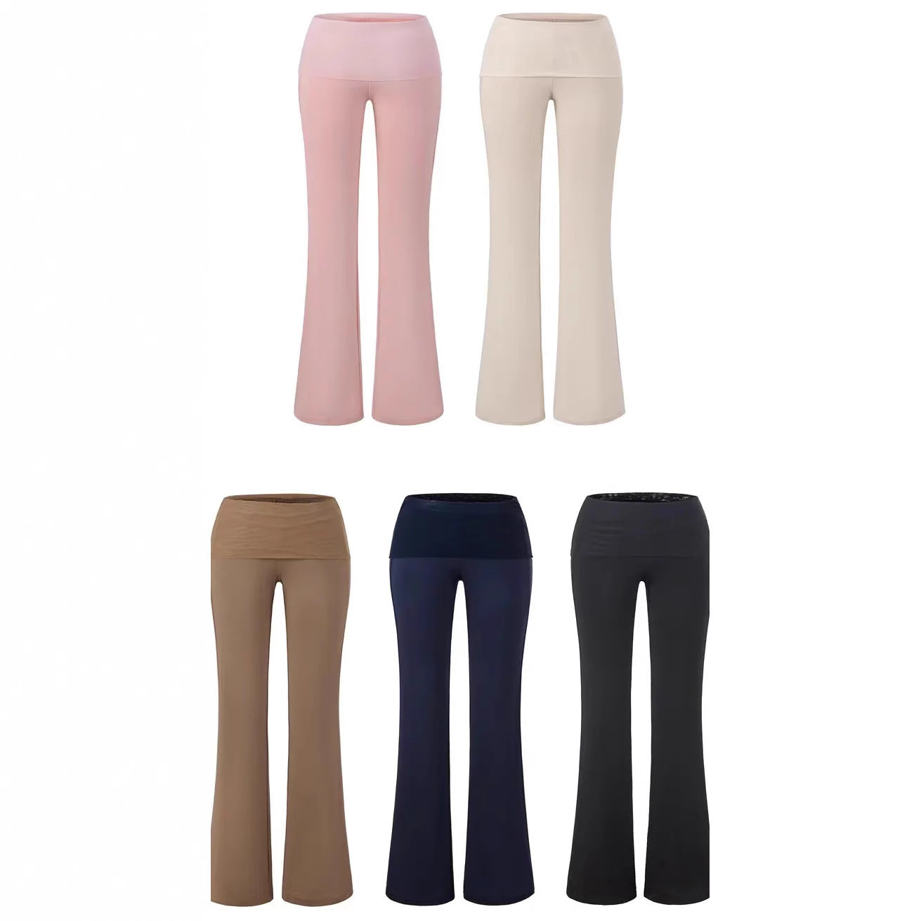 Low waisted slightly flared pants