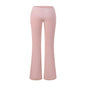 Pantalones de tiro bajo ligeramente acampanados