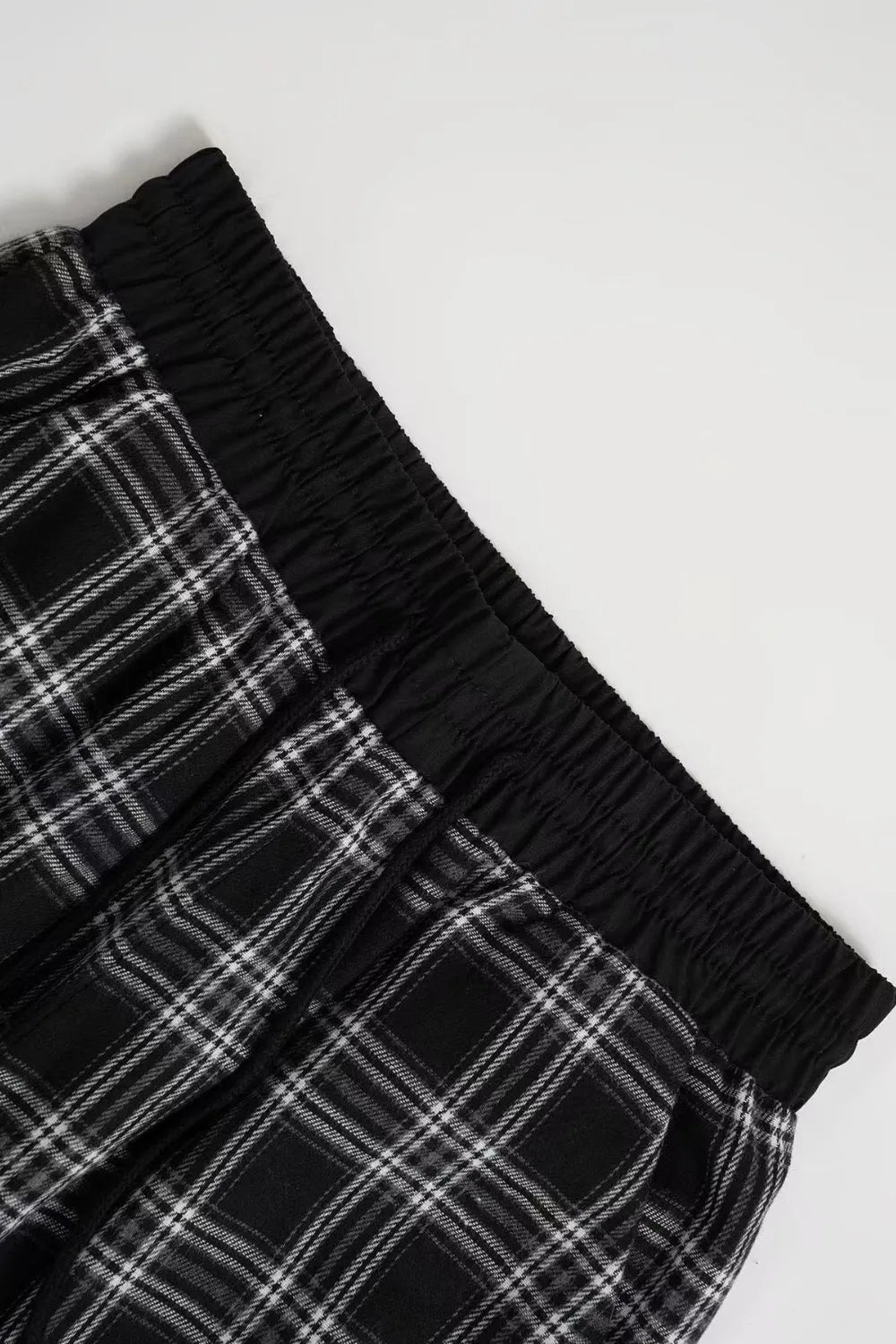 Pantalones Anchos de Cuadros