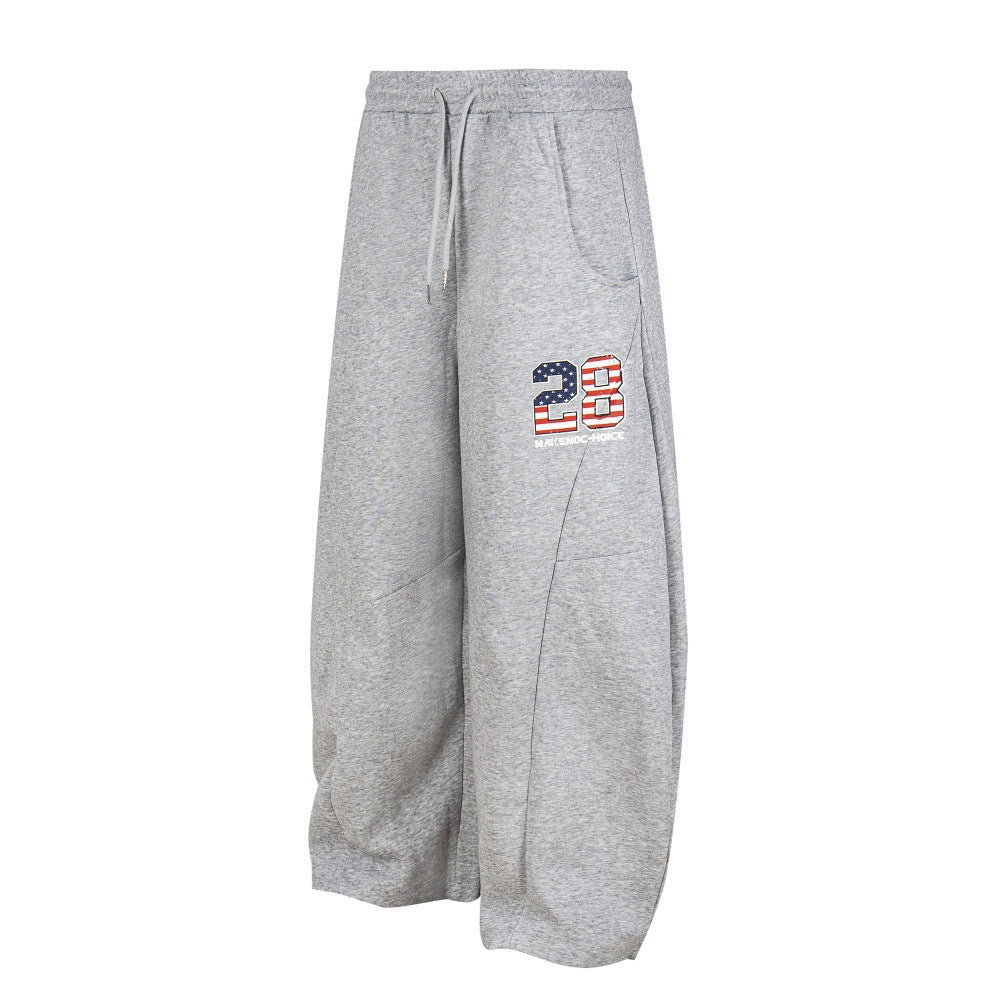 Pantalones deportivos bordados con tela adhesiva