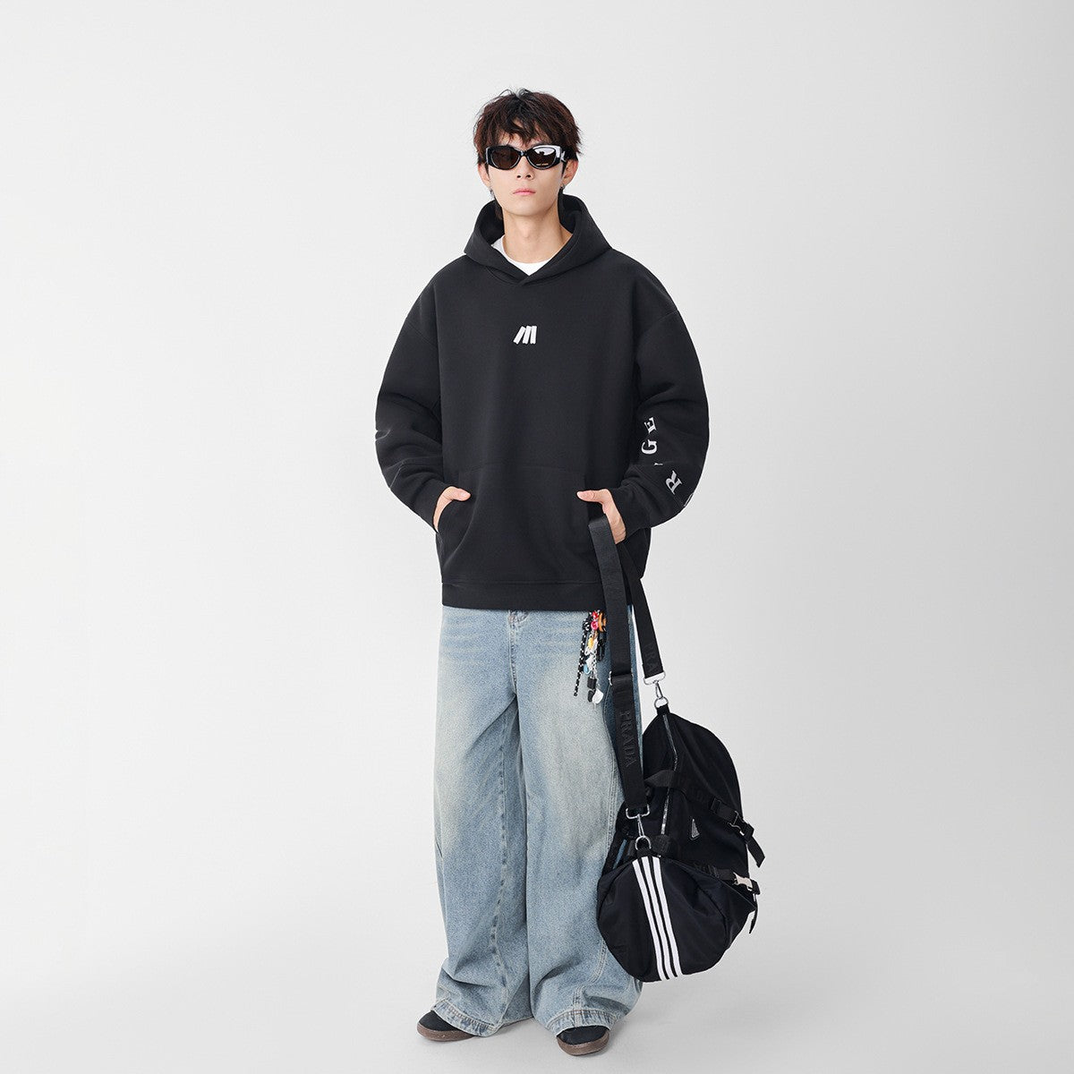 Casual Campus Style Hoodie  Loose Fit Hooded Sweatshirt
