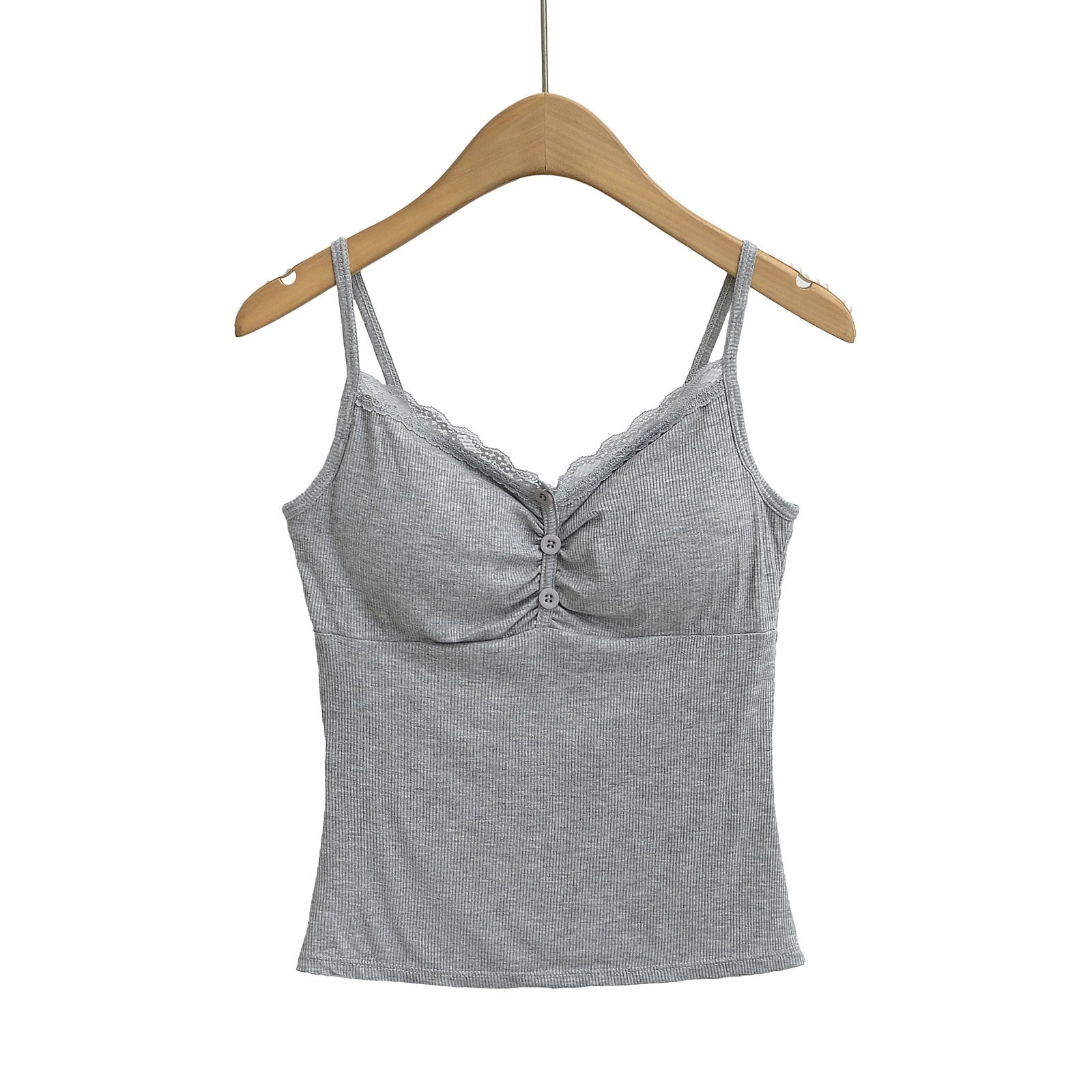 Lace edged lace camisole vest