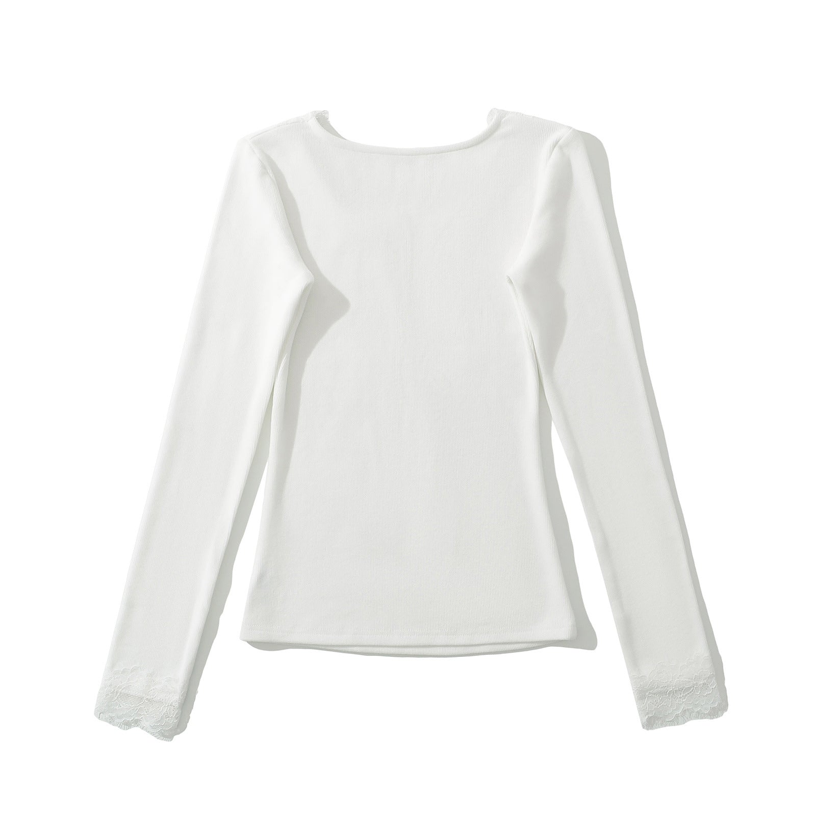 Lace lace slim fit T-shirt
