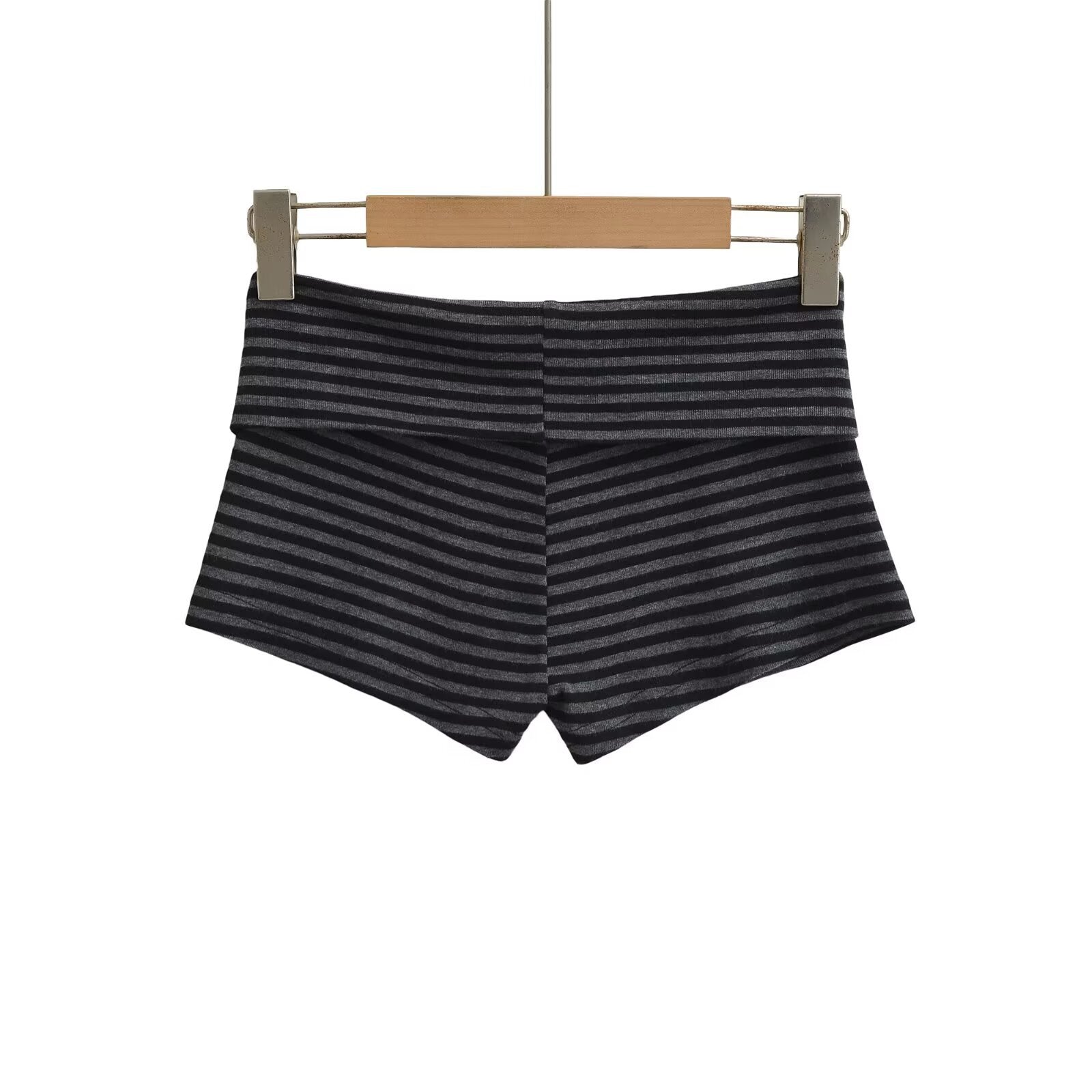 Striped slim fit shorts