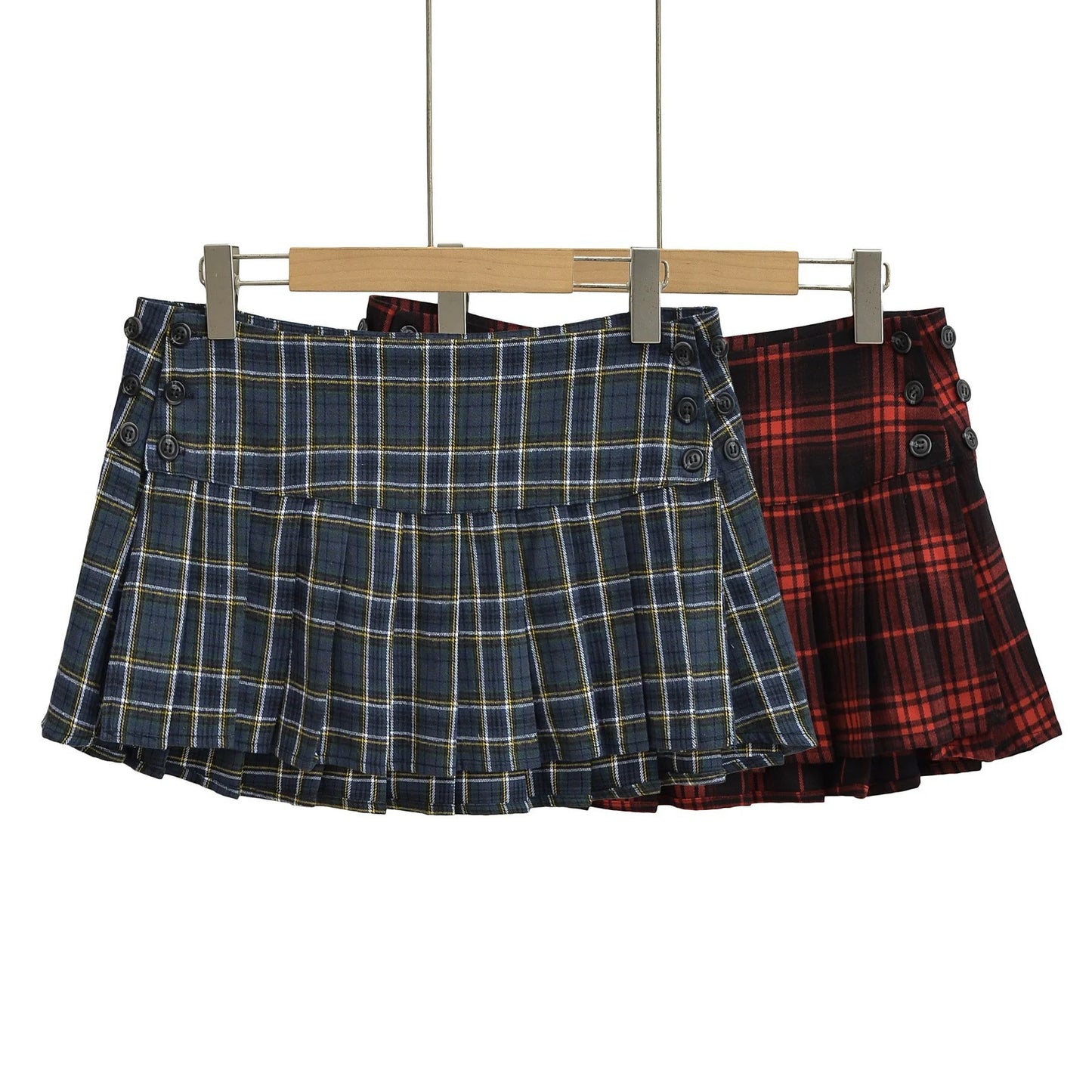 Falda a cuadros de talle bajo