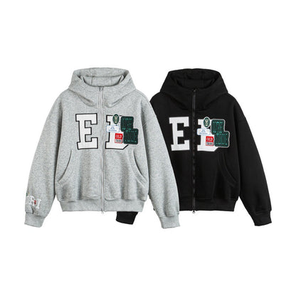 Sudadera con capucha y cremallera oversized