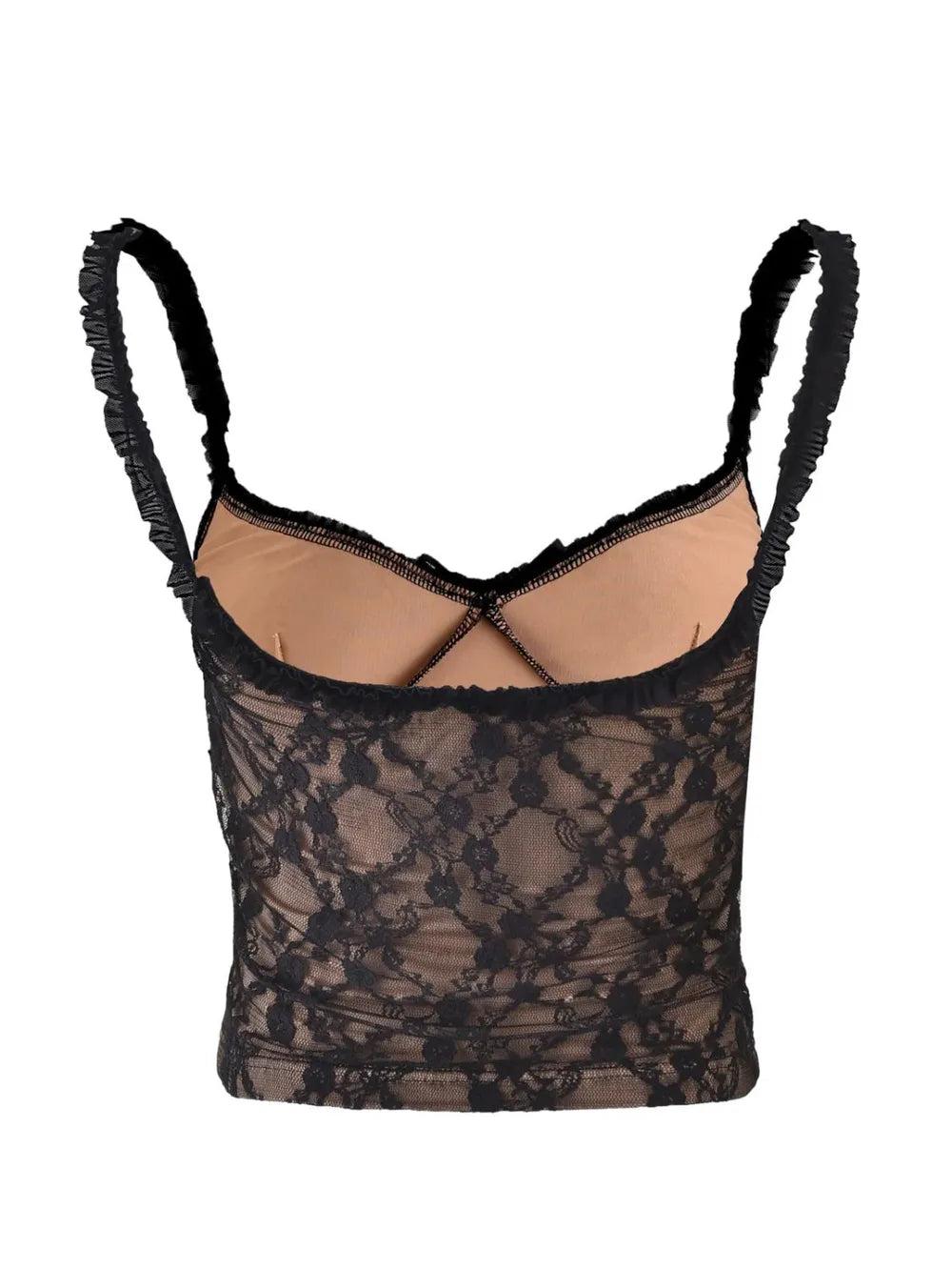 Camisola con escote corazón de encaje